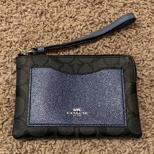 Blue Coach wristlet